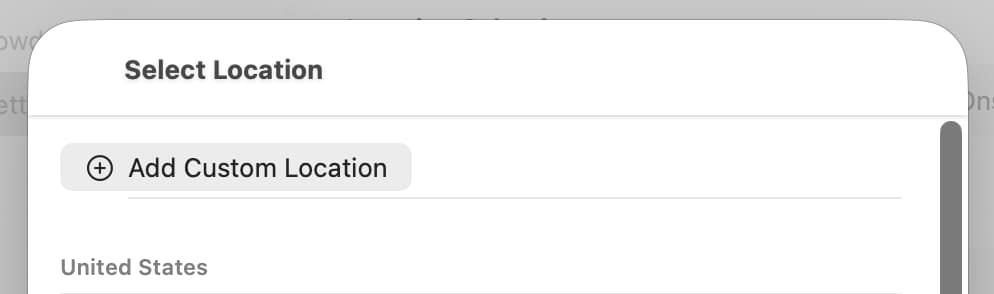 Adding a custom location by map pin